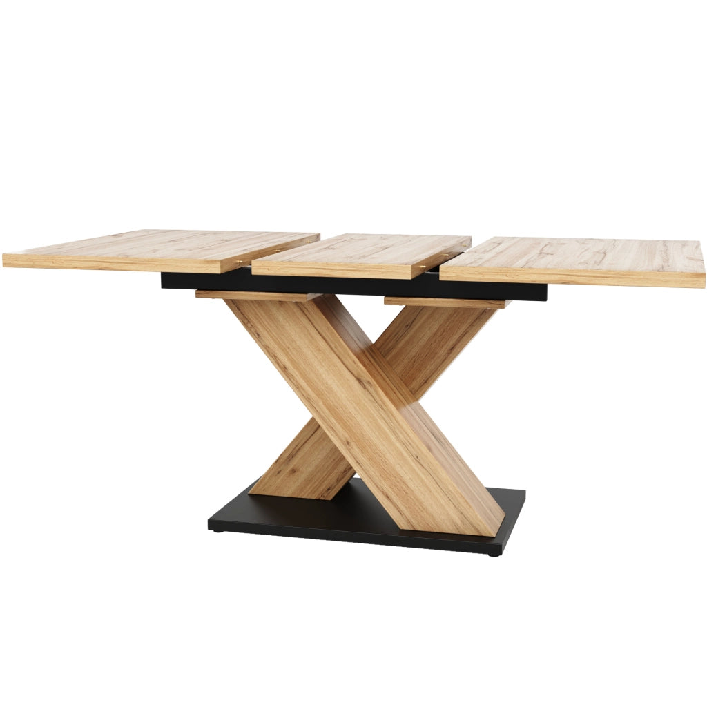 Tavolo allungabile 119x80x75 cm; piano estensibile per 6-8 persone; MDF; colore naturale