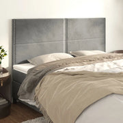 Testiera Grigio Chiaro 200x5x118/128 cm Velluto 3116258