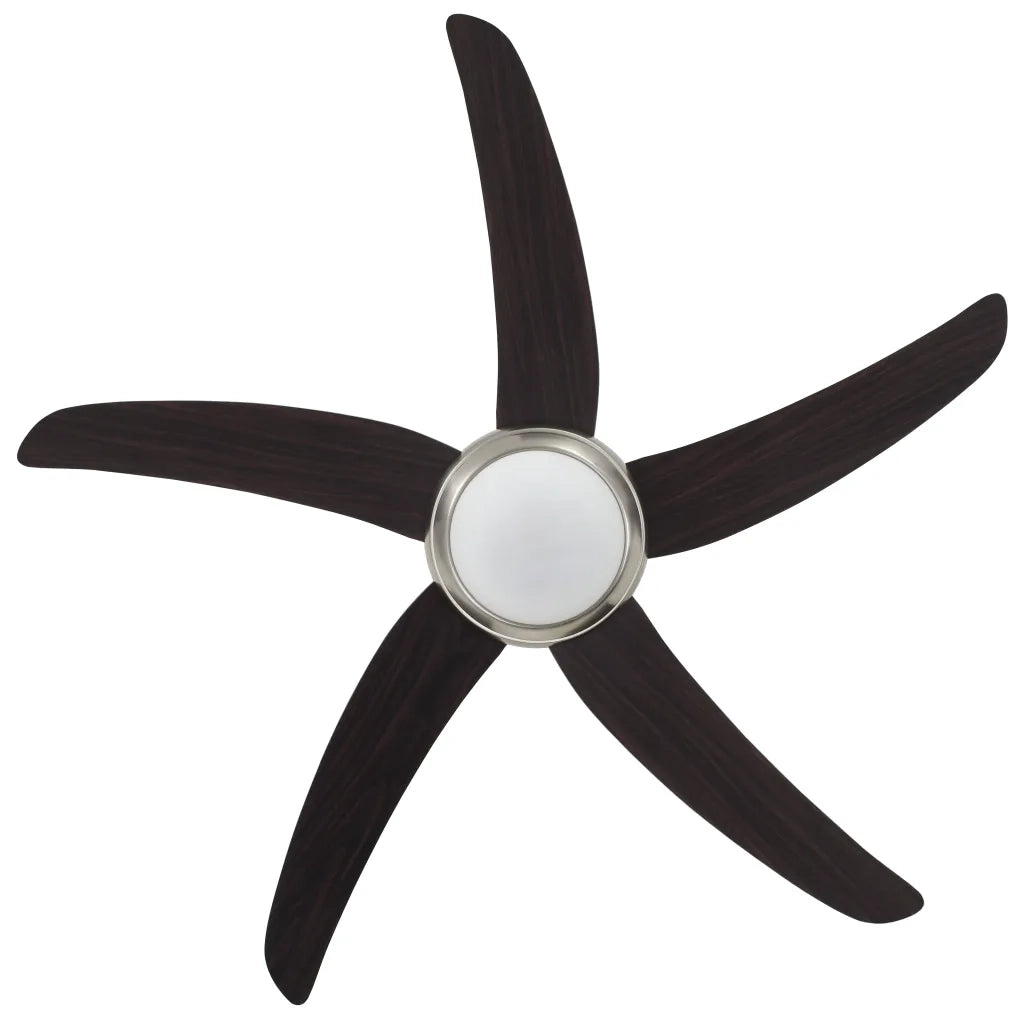 Ventilatore da Soffitto Decorato con Luce 128 cm Marrone CFW4128137