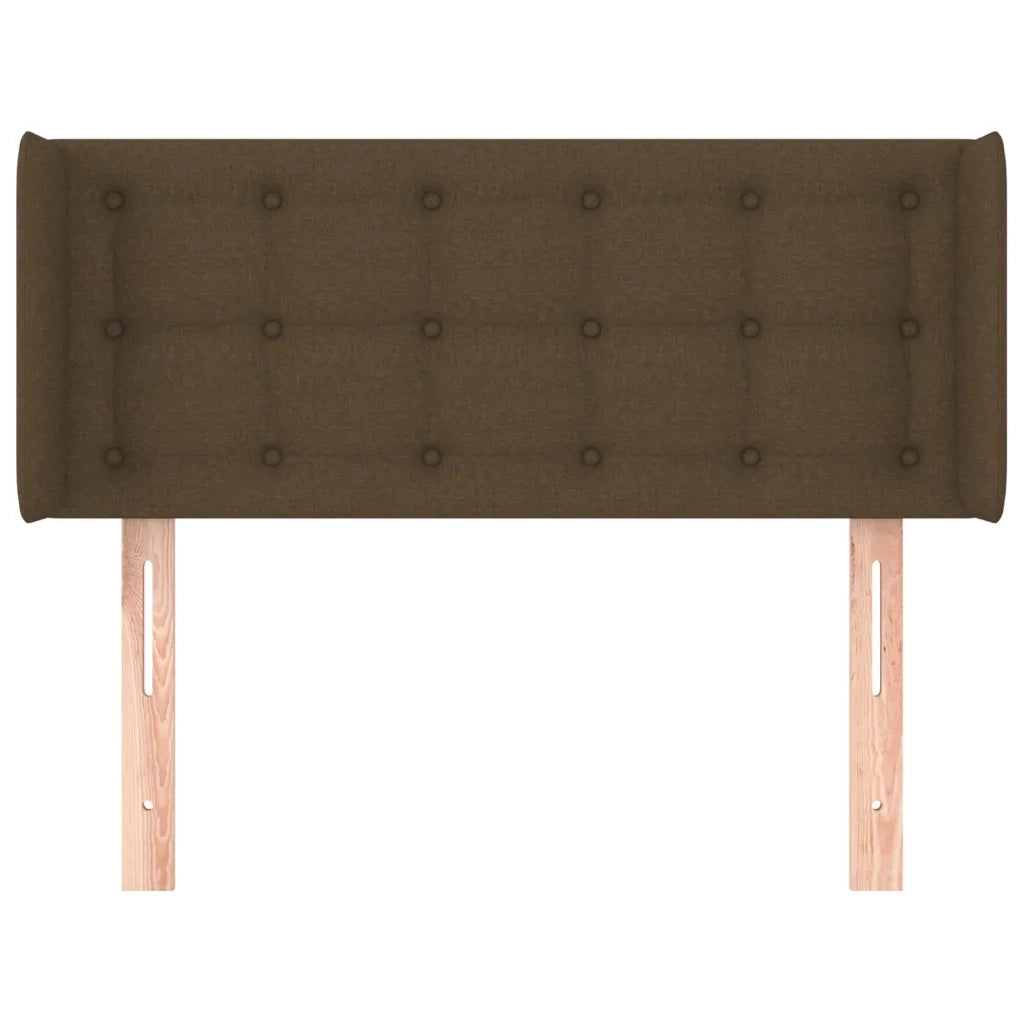 Testiera | Testata ad Orecchio Marrone Scuro 93x16x78/88 cm in Tessuto