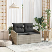 Divano da giardino con cuscino 123 x 62 x 69 cm polyrattan 42006787