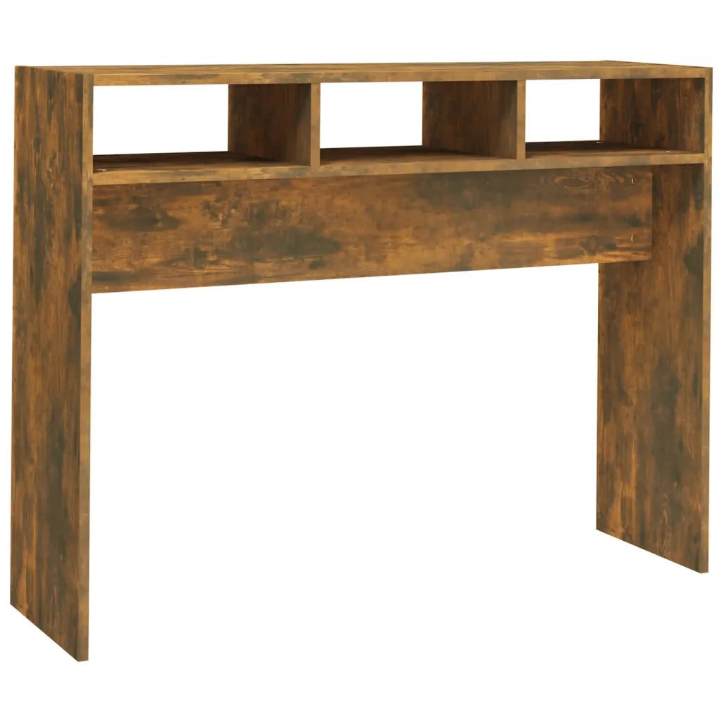 Tavolino Consolle | Tavolo d'Ingresso Rovere Fumo 105x30x80 cm in Legno Multistrato