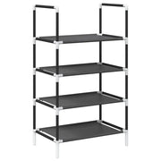 Scarpiera | Mobile per scarpe 4 Ripiani Nera 44x28x77 cm in Tessuto Non Tessuto