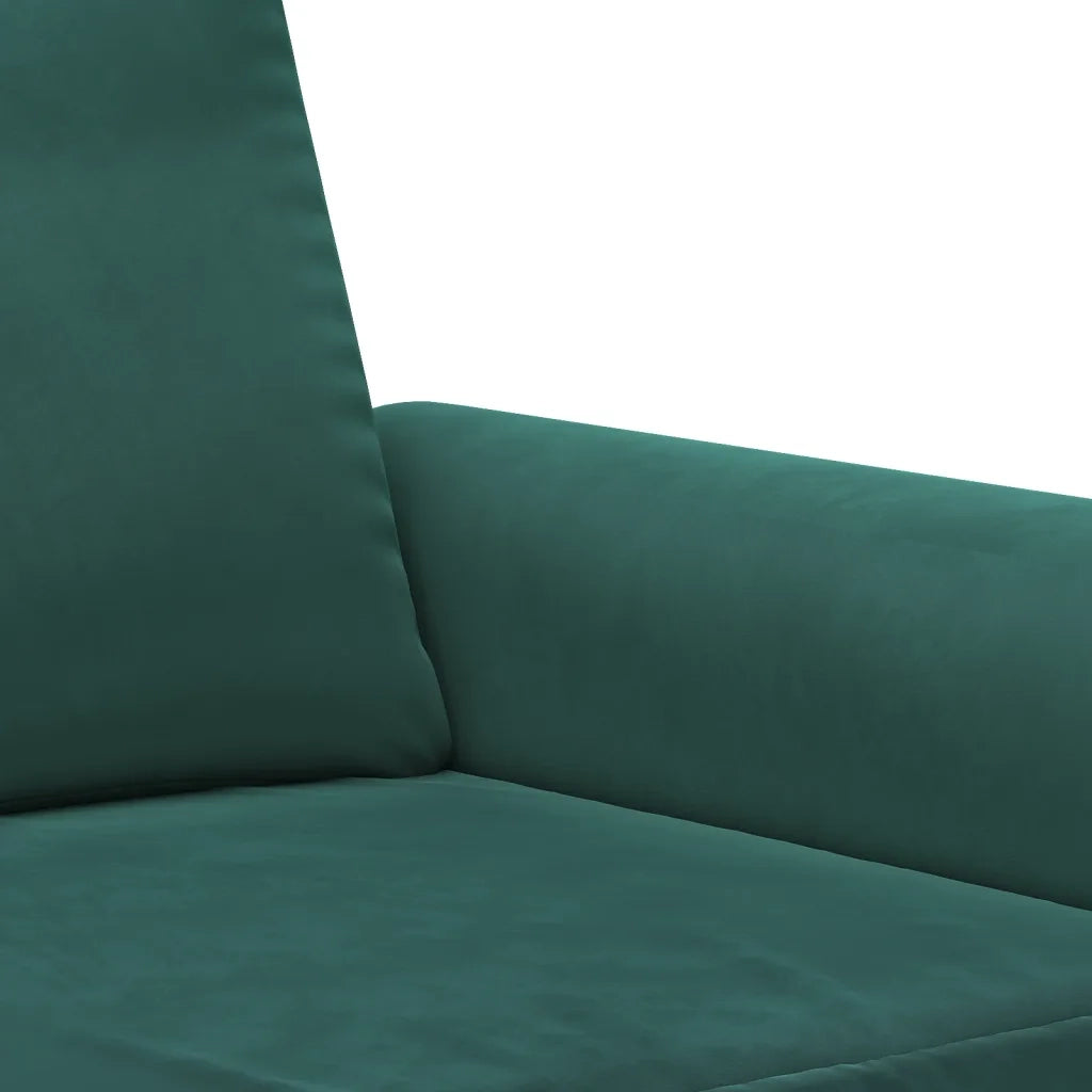 Set di Divani 4 pz con Cuscini Verde Scuro in Velluto 3202202