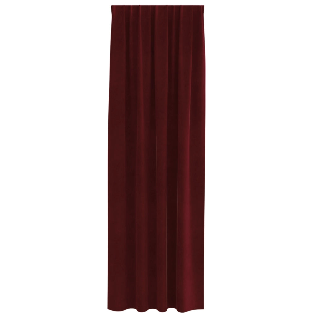 Tende Blackout  con nastro superiore 2 pezzi Velluto Rosso Wine