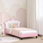 Struttura letto bambini con testata Rosa 80 x 160 cm PU
