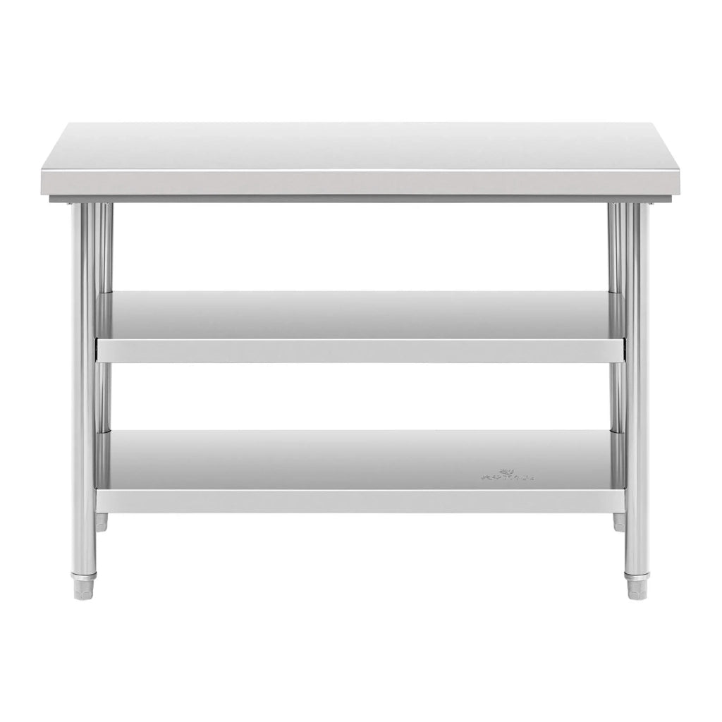 Tavolo da lavoro in acciaio inox 120 x 60 cm 600 kg 3 livelli 14_0003680
