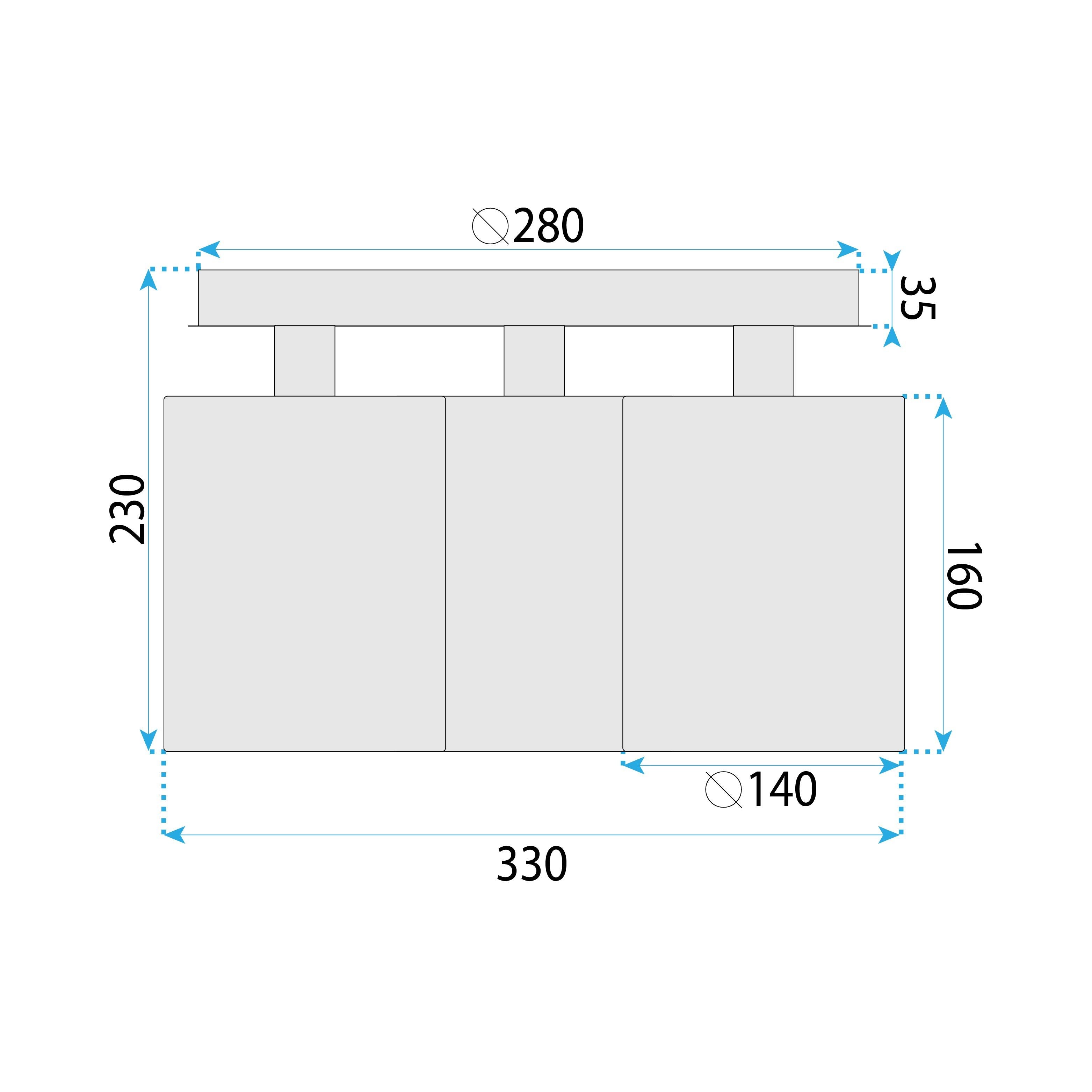 Lampada APP1819-3CPR Black