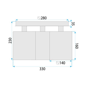 Lampada APP1819-3CPR Black