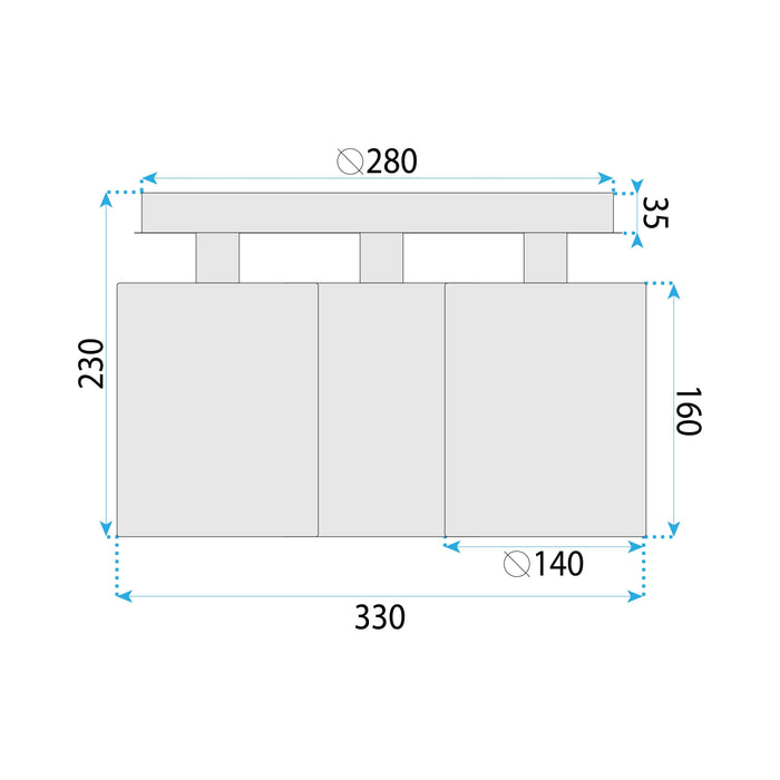 Lampada APP1819-3CPR Black