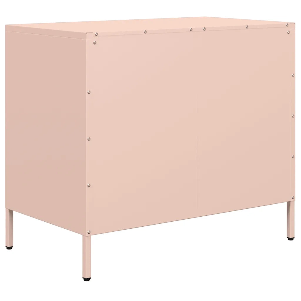 vidaXL Credenza Rosa 68x39x58,5 cm in Acciaio Laminato a Freddo