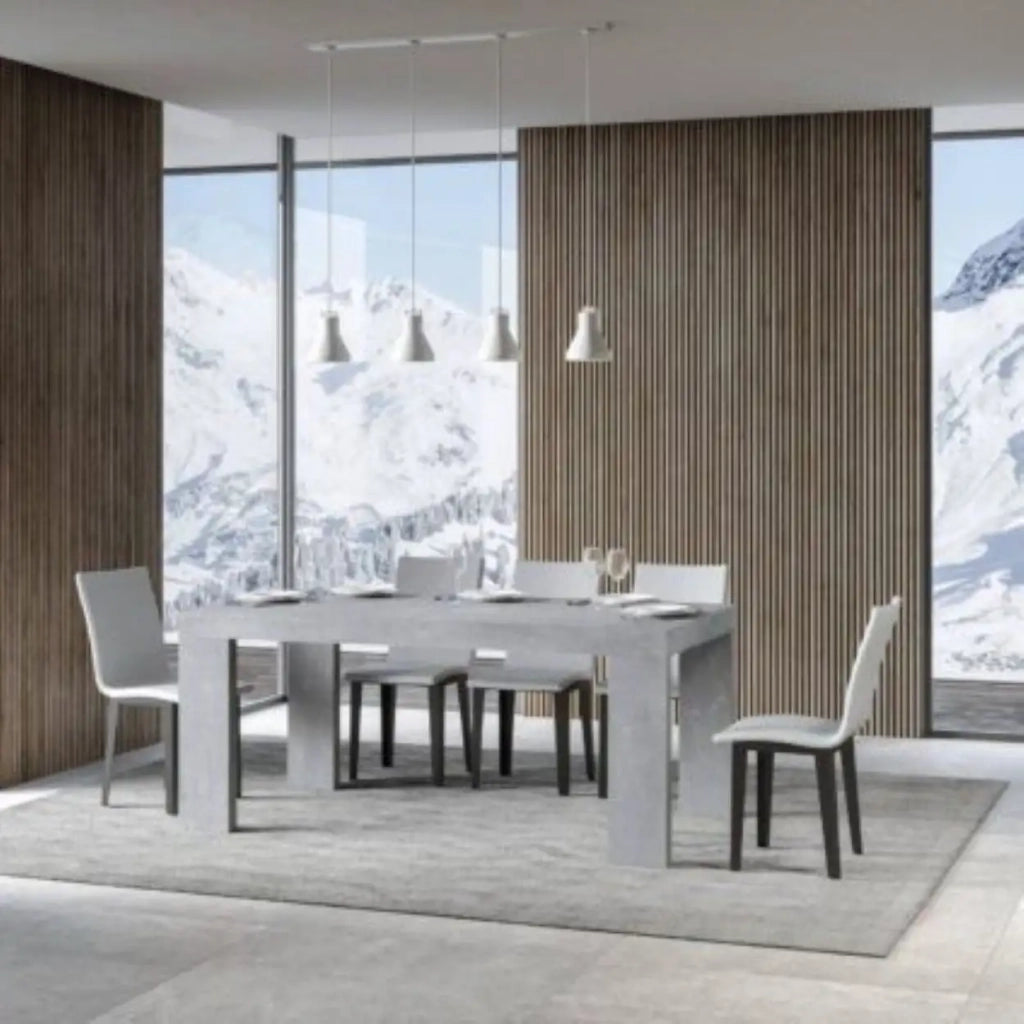 Tavolo allungabile 160/264x90 cm Roxell colore cemento