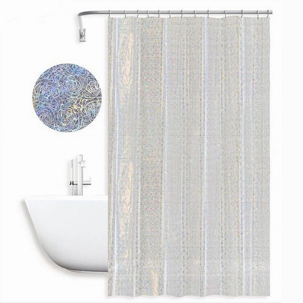 Trade Shop - Tenda Per Doccia Vasca Da Bagno Design Astratto Con 12 Ganci 180 X 180 Cm 87187 -