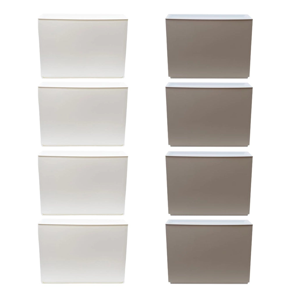 SET 4 SCARPIERE BIANCHE + 4 SCARPIERE TORTORA 51 X 17 X H39 CM