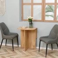 Tavolo da Pranzo Pieghevole Salvaspazio in Legno, 90x60x74cm, Quercia