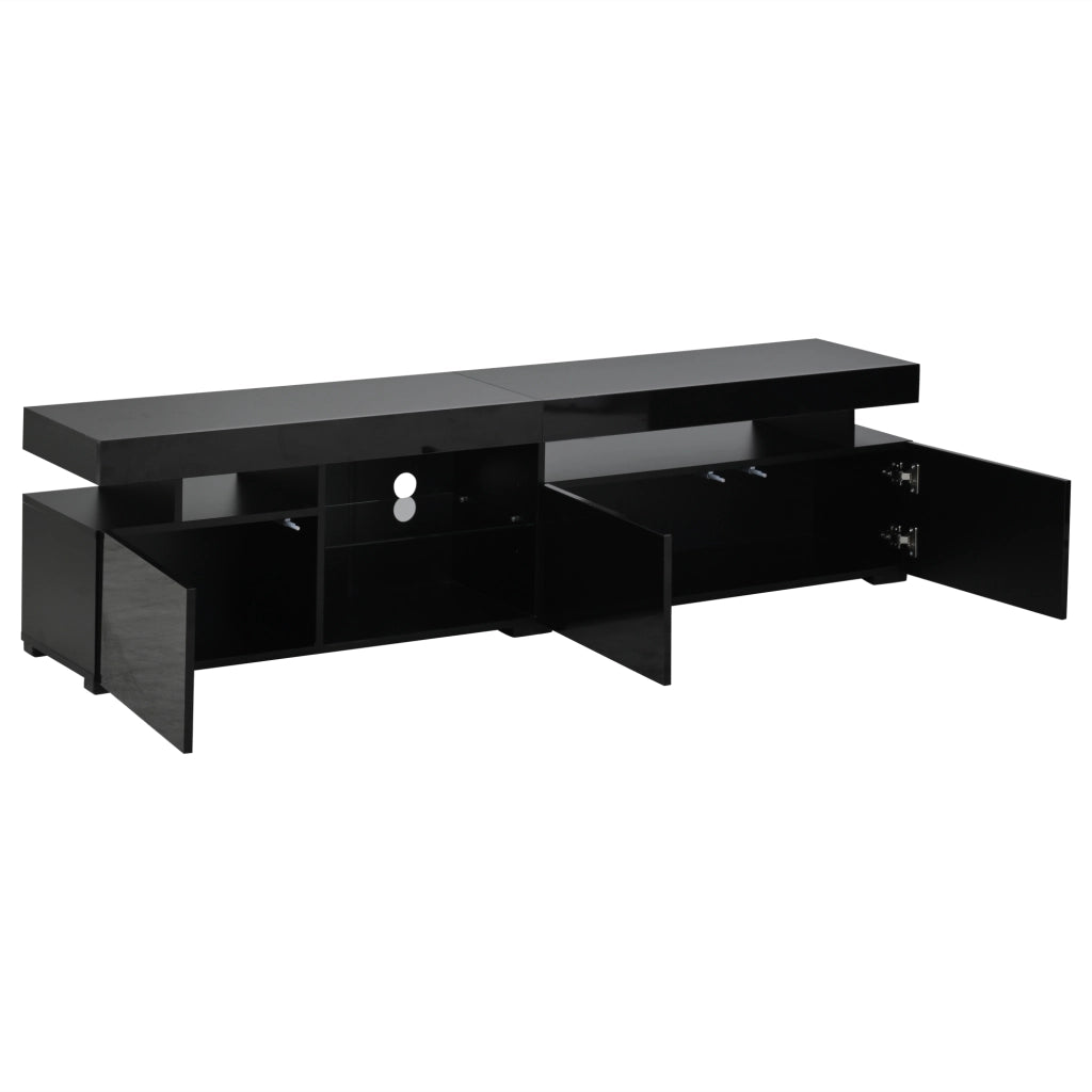 Mobile TV Basso ¨C MINIMAL ¨C Nero, Truciolato, 3 Ante, 180x35x45 cm