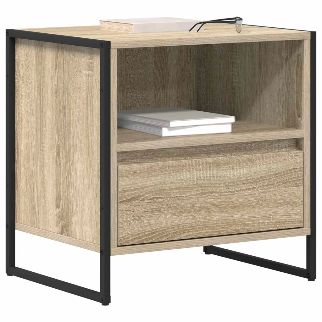 Comodino | Armadio da Notte | Mobiletto da notte Sonoma 50 x 39,5 x 50 cm Legno multistrato