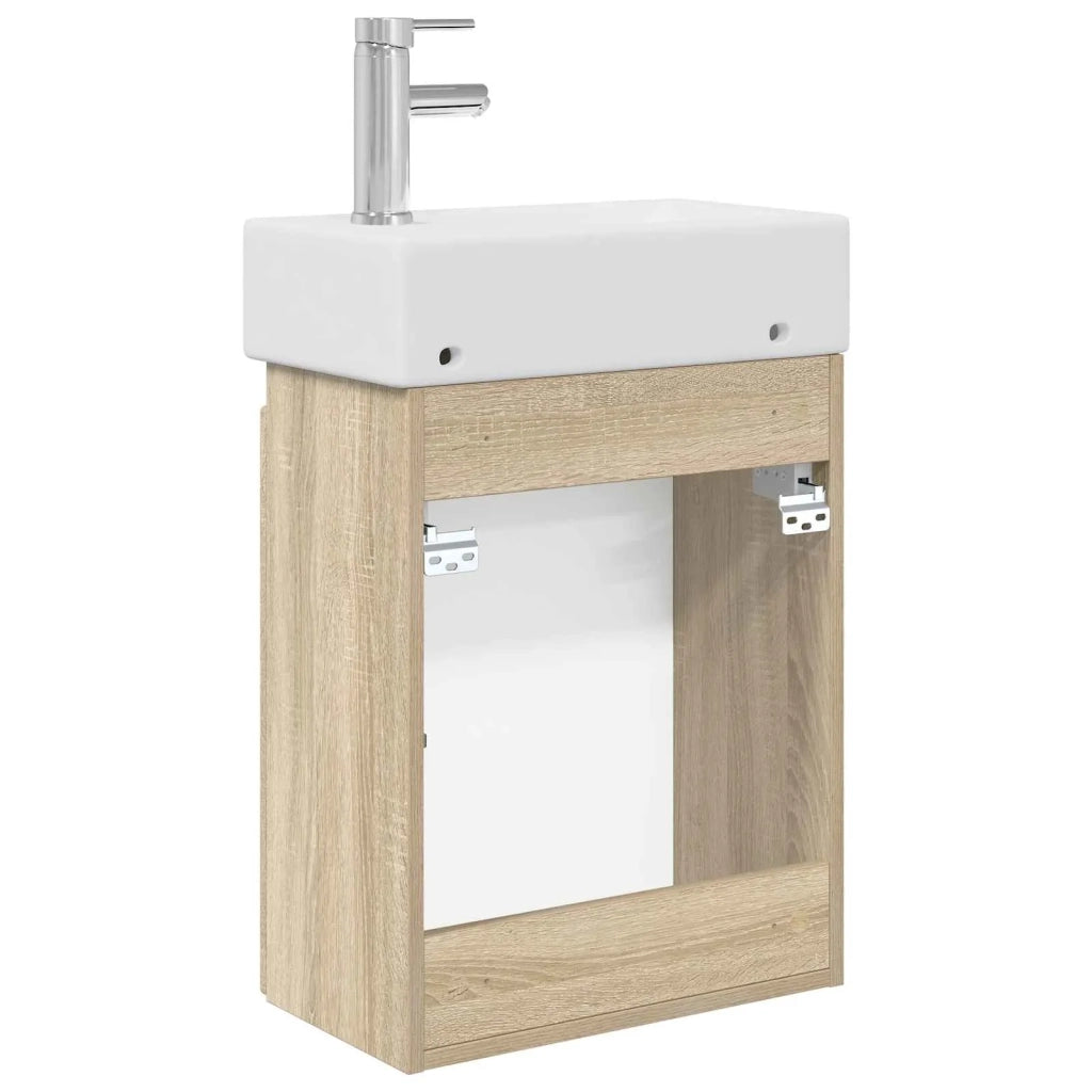 Mobile bagno con rubinetto Rovere Sonoma 45,5 x 22,5 x 84 cm