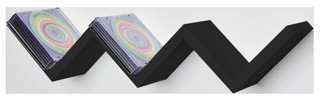MAURY'S MENSOLA ZIG ZAG DIMENSIONI 59X12X12 CM IN COLORE NERO