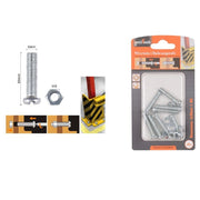 Trade Shop - Set 8pz Viti Vite Testa A Croce Tonda 6 X 30mm Con Dadi Dado Esagonale M6 90978 -