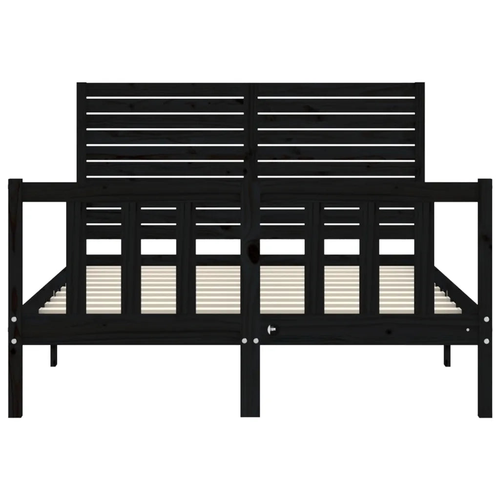 Giroletto con Testiera Nero Double in Legno Massello 3193185