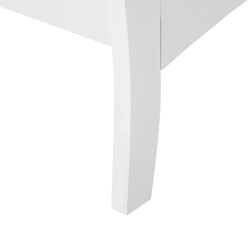 Cassettiera credenza bianca con 6 cassetti 75 x 130 cm soggiorno camera da letto ingresso armadio moderno stile francese
