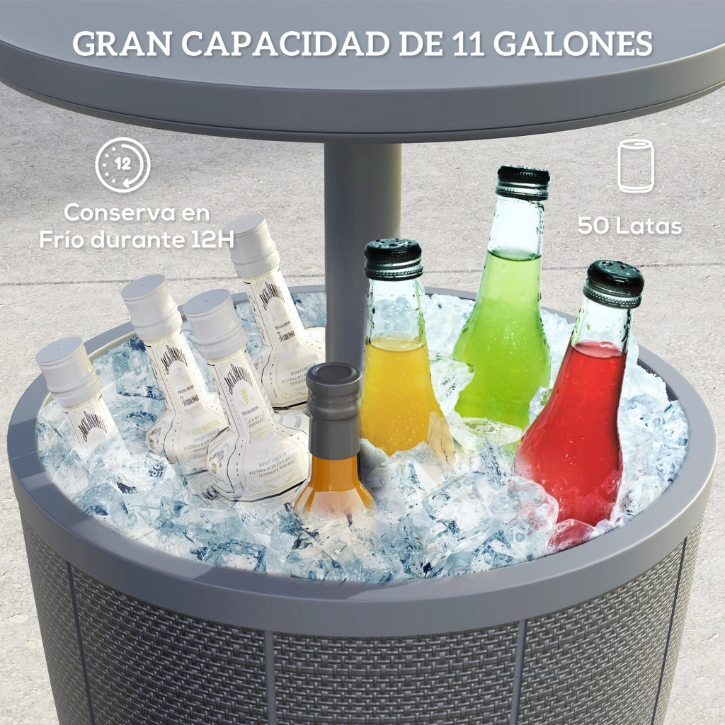 Tavolo da pranzo allungabile per esterno ¨C Zephmum ¨C Grigio, 90x200 cm