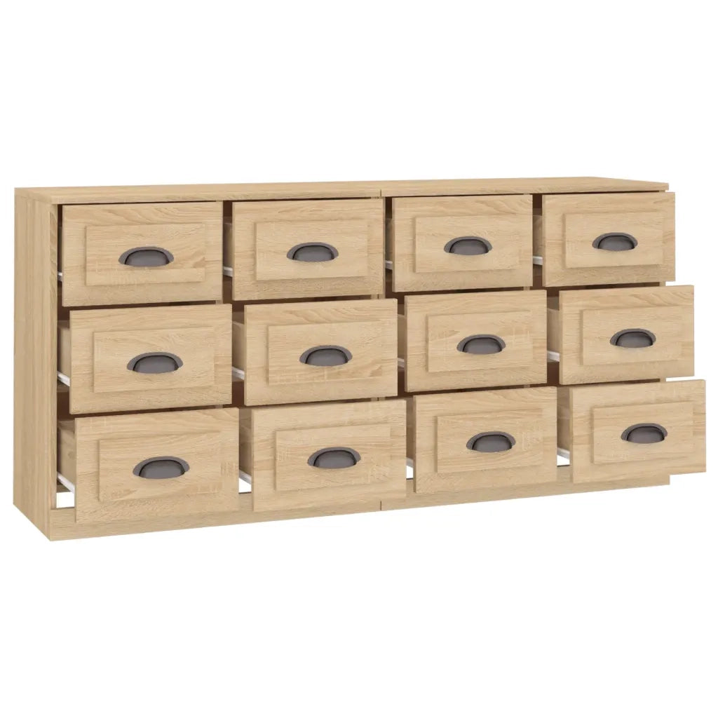 Credenze 2 pz Rovere Sonoma in Legno Multistrato 3185282