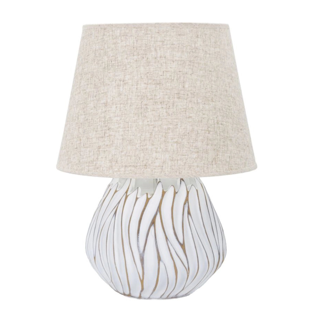 Lampada da Tavolo VKH167, Bianco, Poliresina, 35x35x48 cm