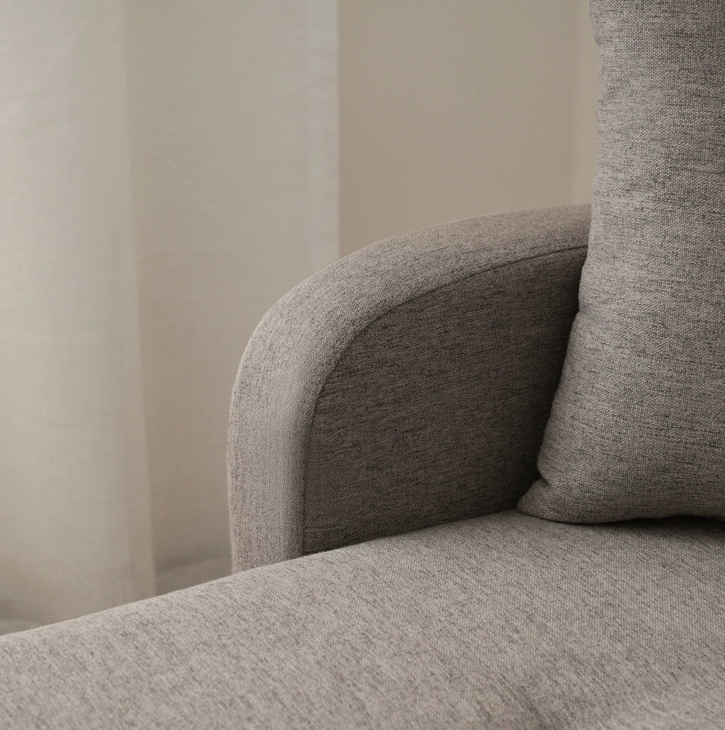 Divano angolare modulare ULEVR 166x118x77 cm 3 posti con chaise longue reversibile, grigio scuro antico