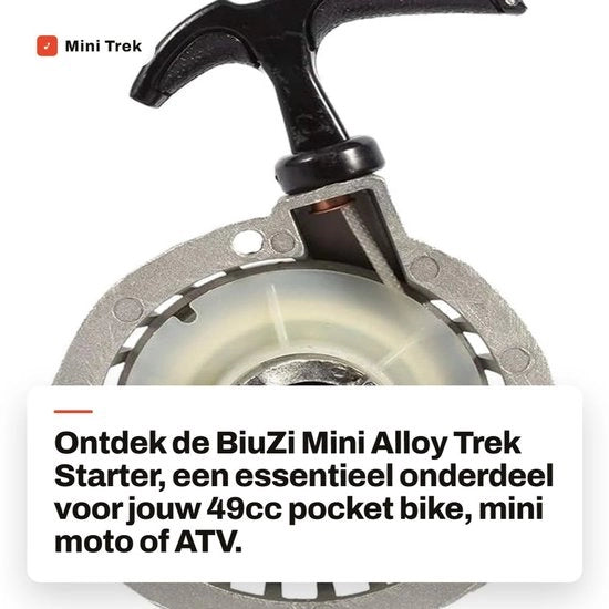 Componente Trekstarter Mini in Alluminio - Adatto per Motocicletta a Ruote Piccole da 49CC - Sostenibile - Leggero - Dimensioni 14.2 x 9.5 cm - Componente Trekstarter