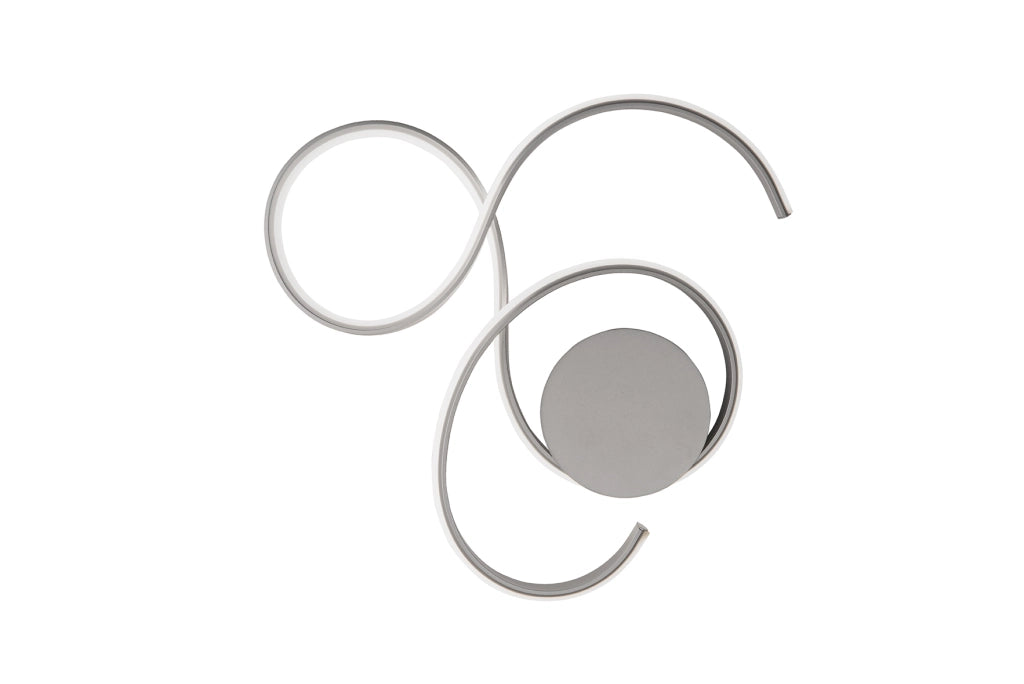 PLAFONIERA TWIST A LED COLORE SILVER 3000k 2050lm 41w DIMMERABILE 49X59CM