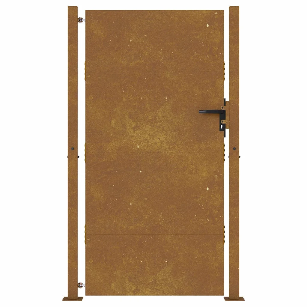 Cancello da giardino 100x200 cm in acciaio Corten 153267