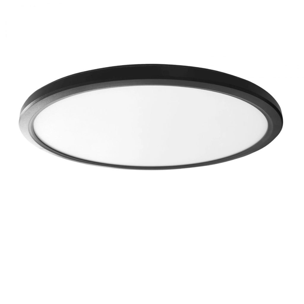 Plafoniera LED nera retroilluminata Ø30cm 22W CCT IP54