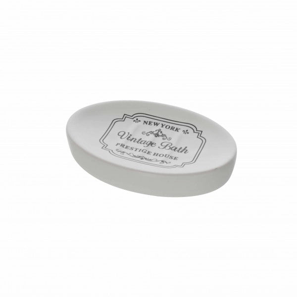 PORTASAPONE BIANCO IN CERAMICA