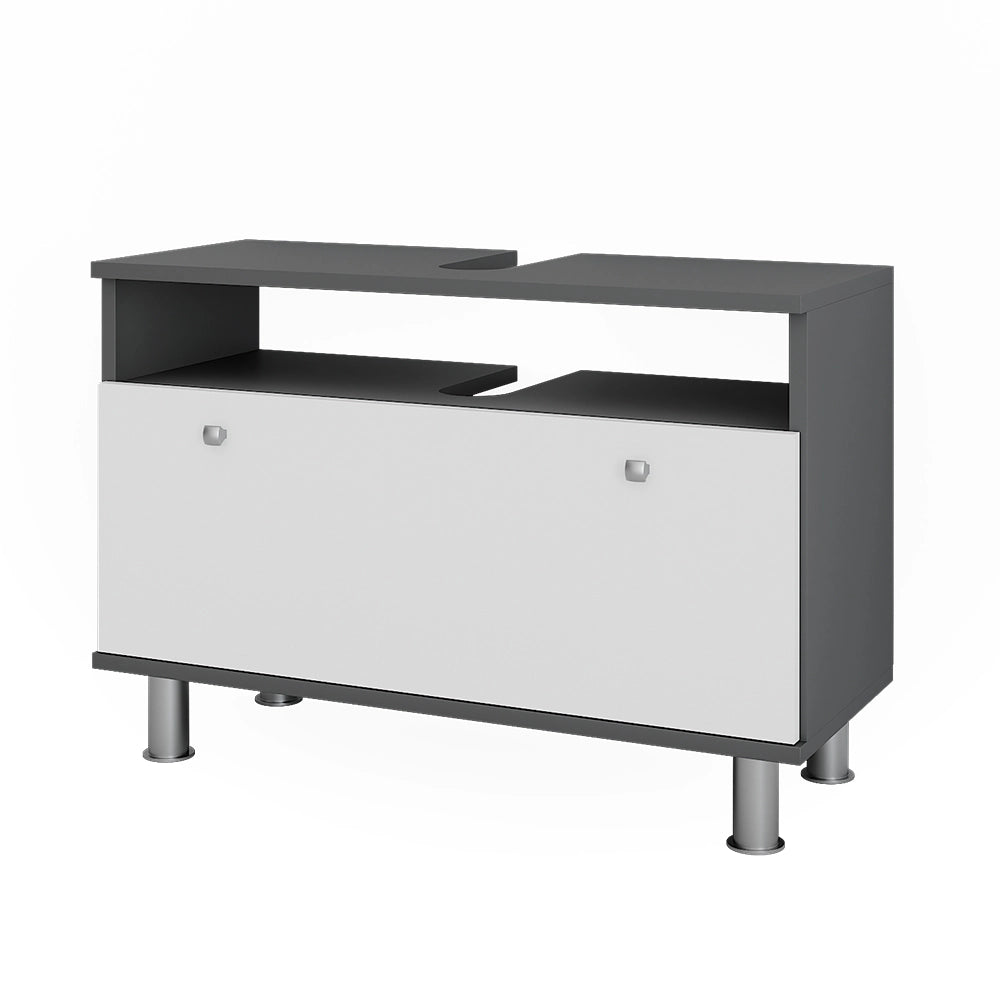 Vicco Mobiletto per lavabo Antracite/bianco lucido 80.2 x 54 cm con cassetto