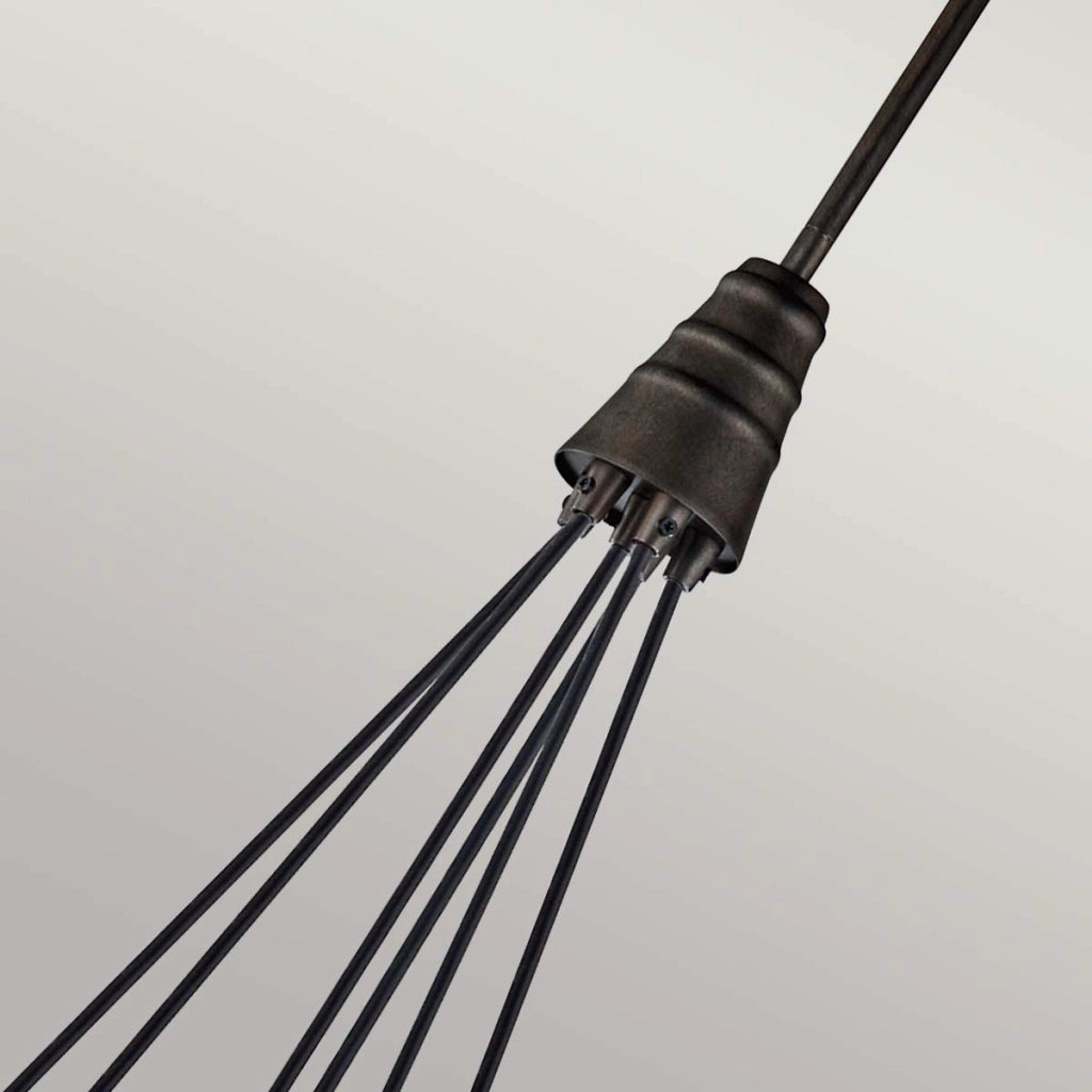 Lampada sospesa acciaio grezzo Rocklyn Kichler 6xE27