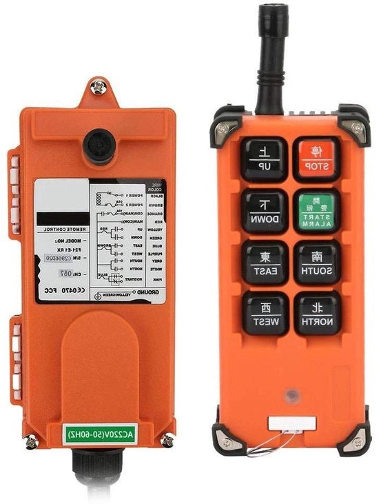 Draadloosa Afstandsbediening Industriale per Gruppo di Cavi 2 Trasmettitori 1 Ricevitore per Controllo Industriale - 220V
