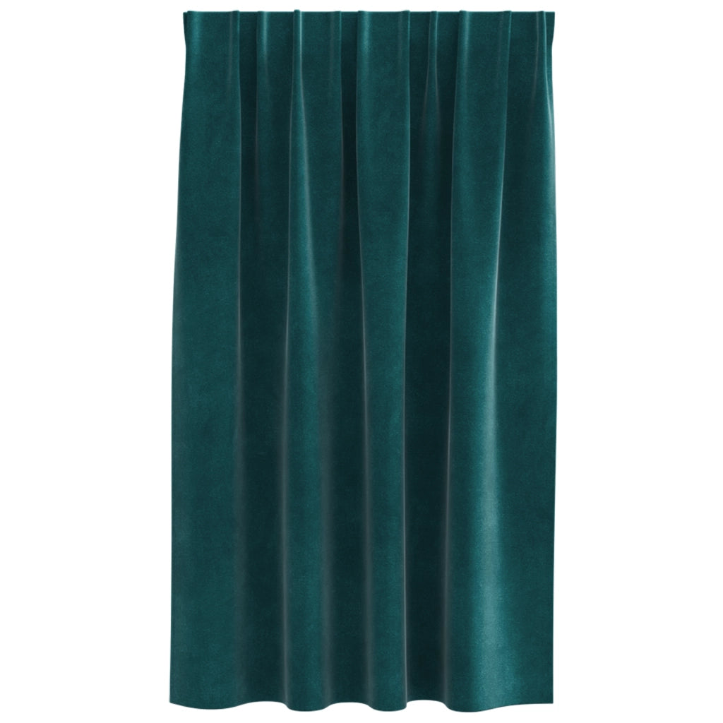 Tende Blackout  con nastro superiore 2 pezzi in velluto verde scuro