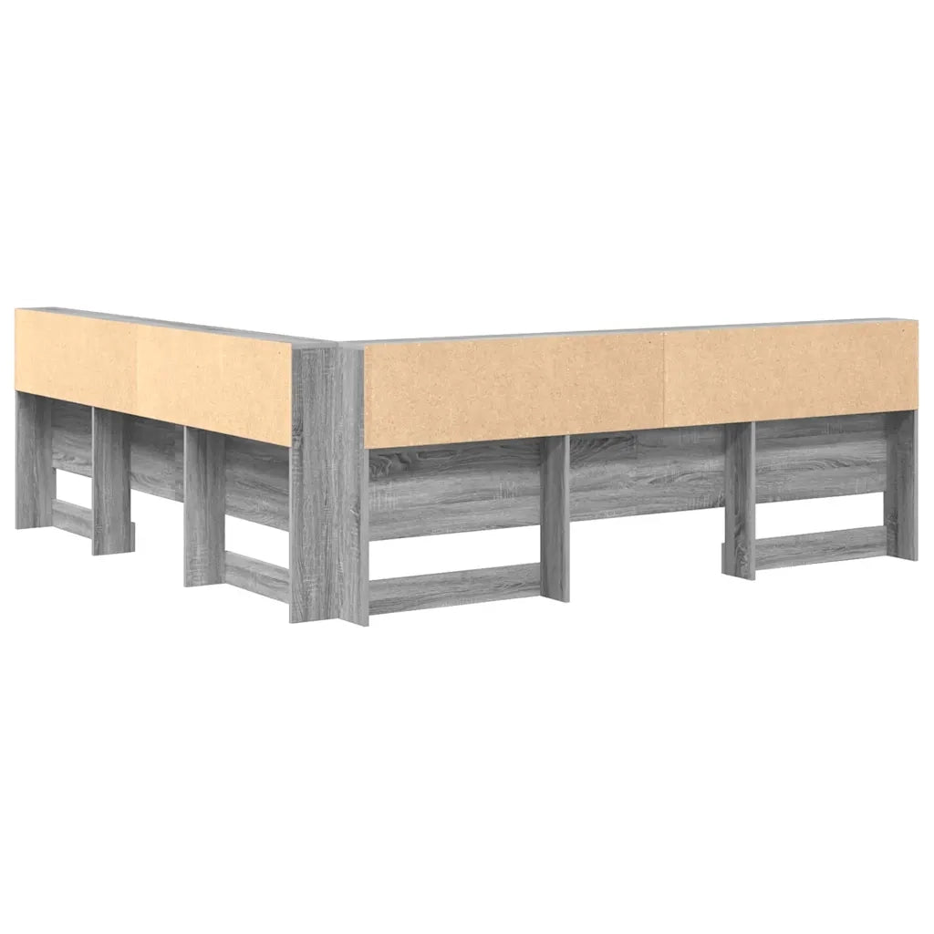 vidaXL Testata contenitore Grigio sonoma 180 cm Legno multistrato