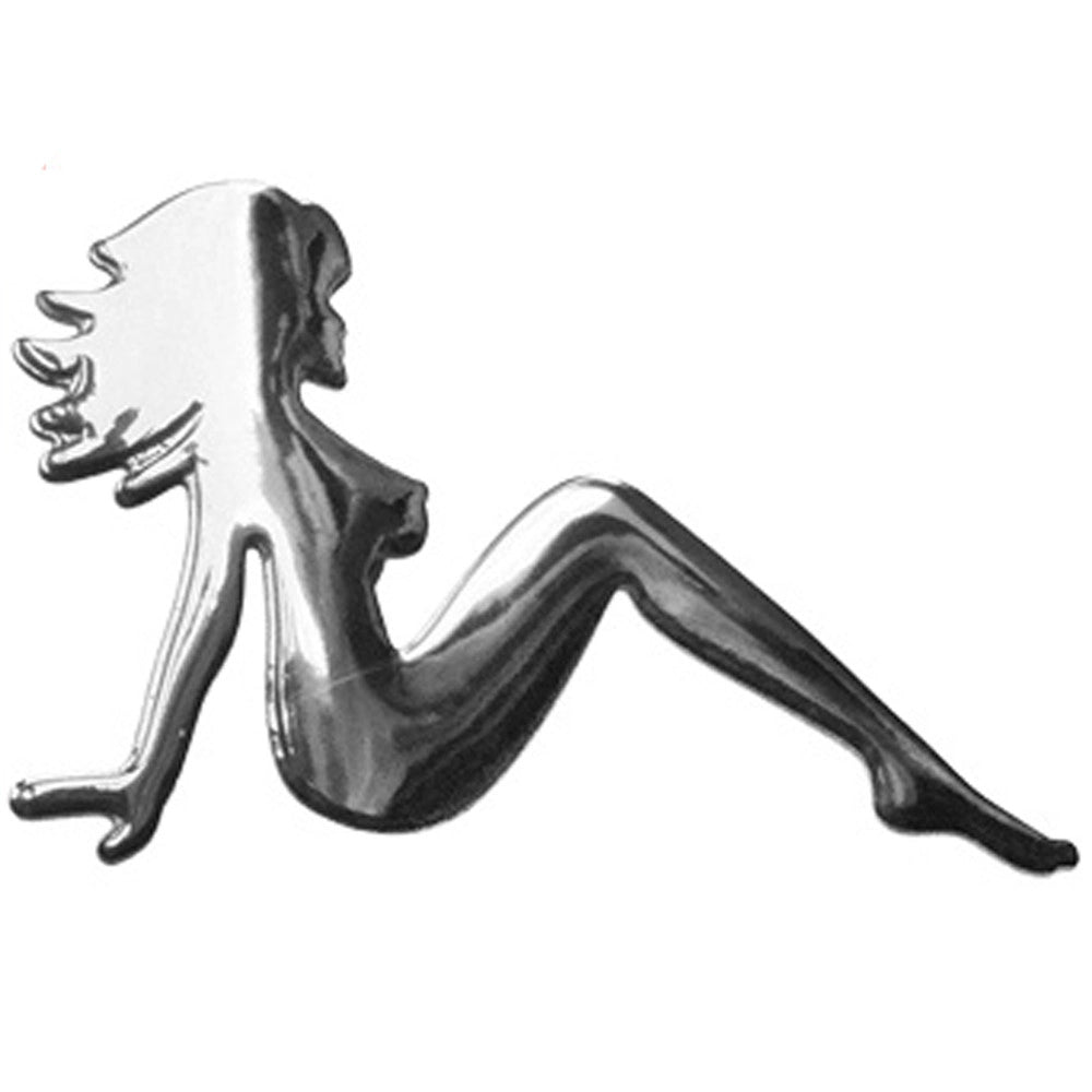 Trade Shop - Adesivo 3d In Metallo Cromato Per Auto Figura Stemma Donna Angelo Sexy Sticker -