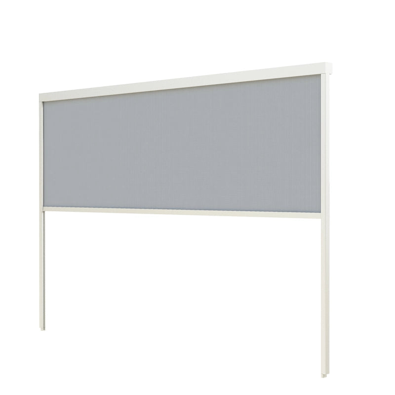 Pergola bioclimatica OmbrÃ©a adossata VS - 3x6M bicolore + 2 tende bianche