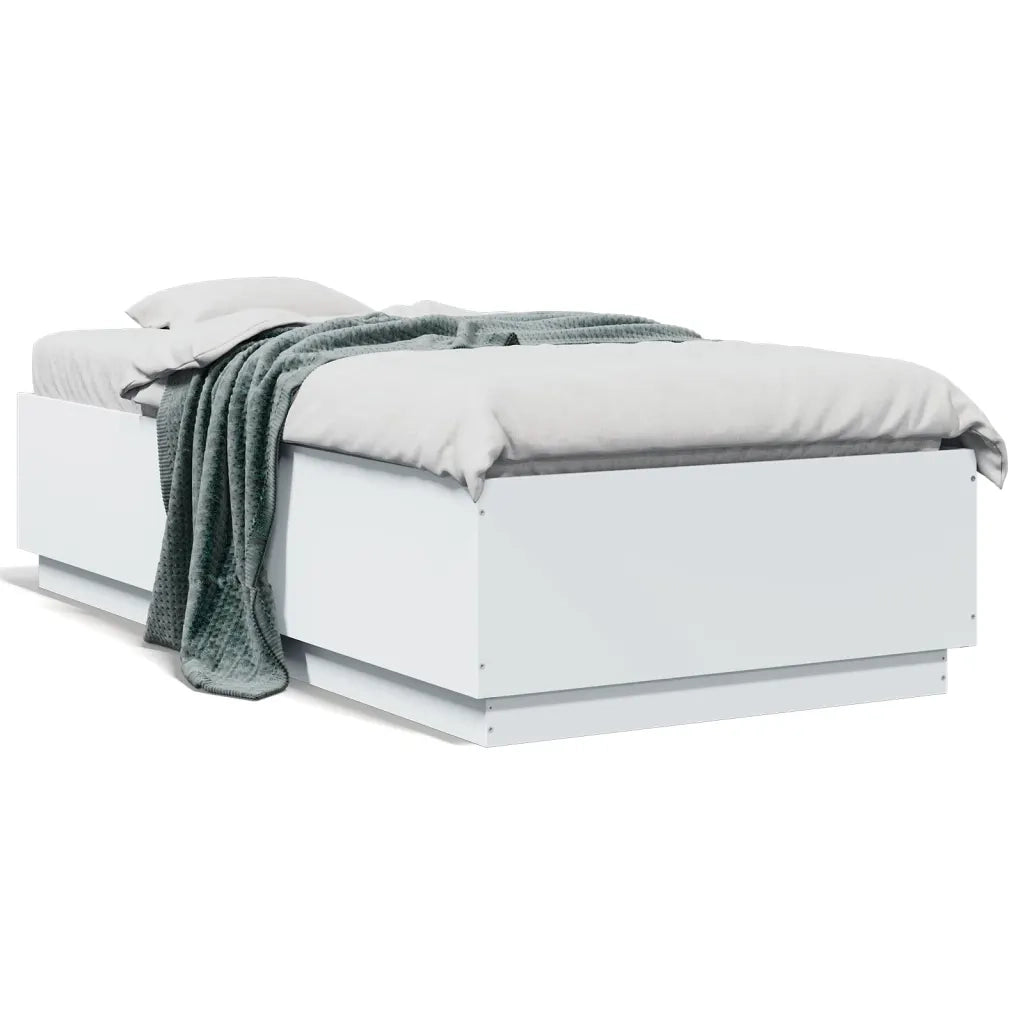 Giroletto-Struttura Letto Bianco 90x190 cm in Legno Multistrato 469503