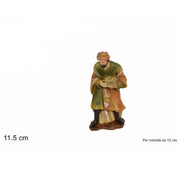 Trade Shop - Statuina Melchiorre 12cm Per Presepe In Resina Decoro Natale Natalizio Nativita' -