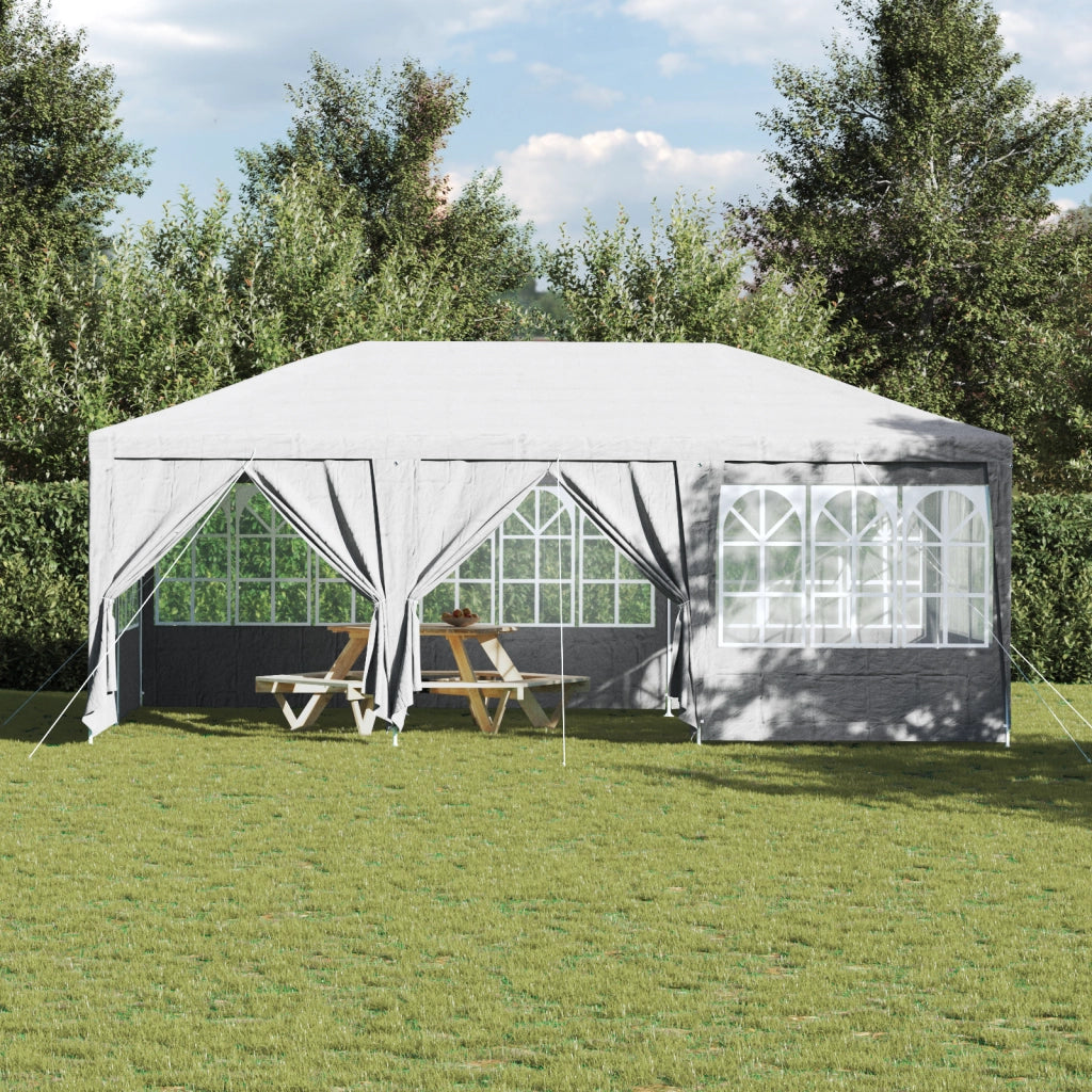 Tendone da festa con 10 pareti bianche 6x4 m PE