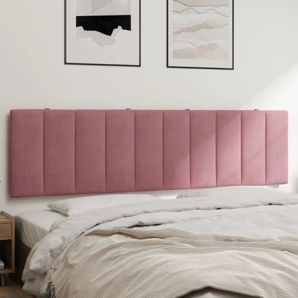 Cuscino Testiera Hanko Rosa 180 cm in Velluto 374686