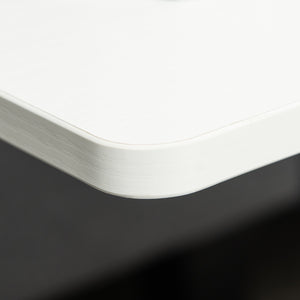 EASYCOMFORT  Tavolino Porta PC con Altezza Regolabile e Ruote, 60x40x52.5-84cm, Bianco