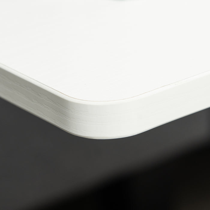 EASYCOMFORT  Tavolino Porta PC con Altezza Regolabile e Ruote, 60x40x52.5-84cm, Bianco