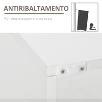 EASYCOMFORT  Credenza Moderna con Mensole in Vetro - Bianco
