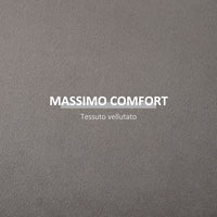 EASYCOMFORT  Pouf Contenitore in Velluto 2 in 1 Convertibile in Tavolino da Caffè, Ø44x47.5cm, Grigio